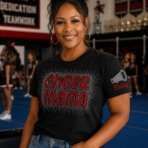 Rhinestone Embroidered- Cheer Mama